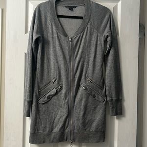 Armani Exchange Long Zip-Up Sweater